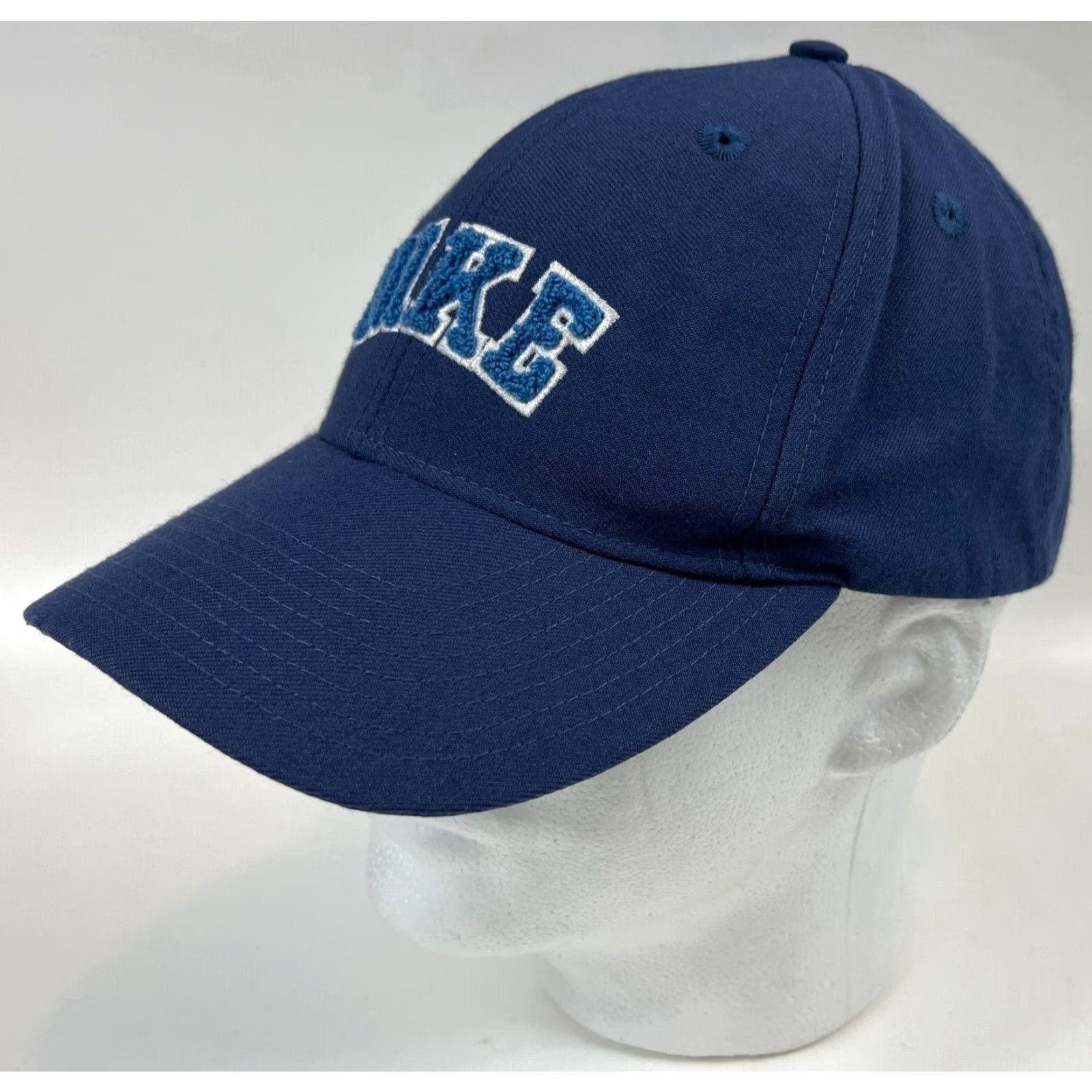Nike VINTAGE Nike Strapback Hat Cap Wool Blend Embroidered Spellout Navy Blue One Size Adjustable Unisex Adults Baseball Cap Mens Womens Boys Girls Size ONE SIZE - 3 Thumbnail