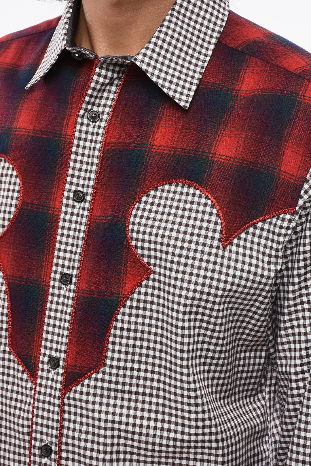 og1mm0825 Checked Cotton Shirt in Multicolor