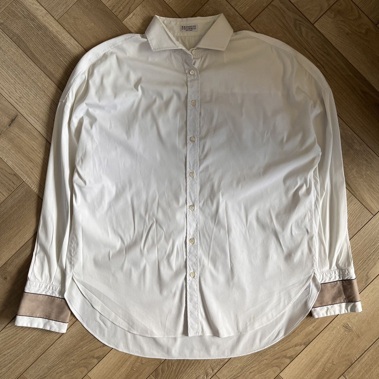 Brunello Cucinelli Brunello Cucinelli Stretch Shirt Size L / US 10 / IT 46 - 1 Thumbnail