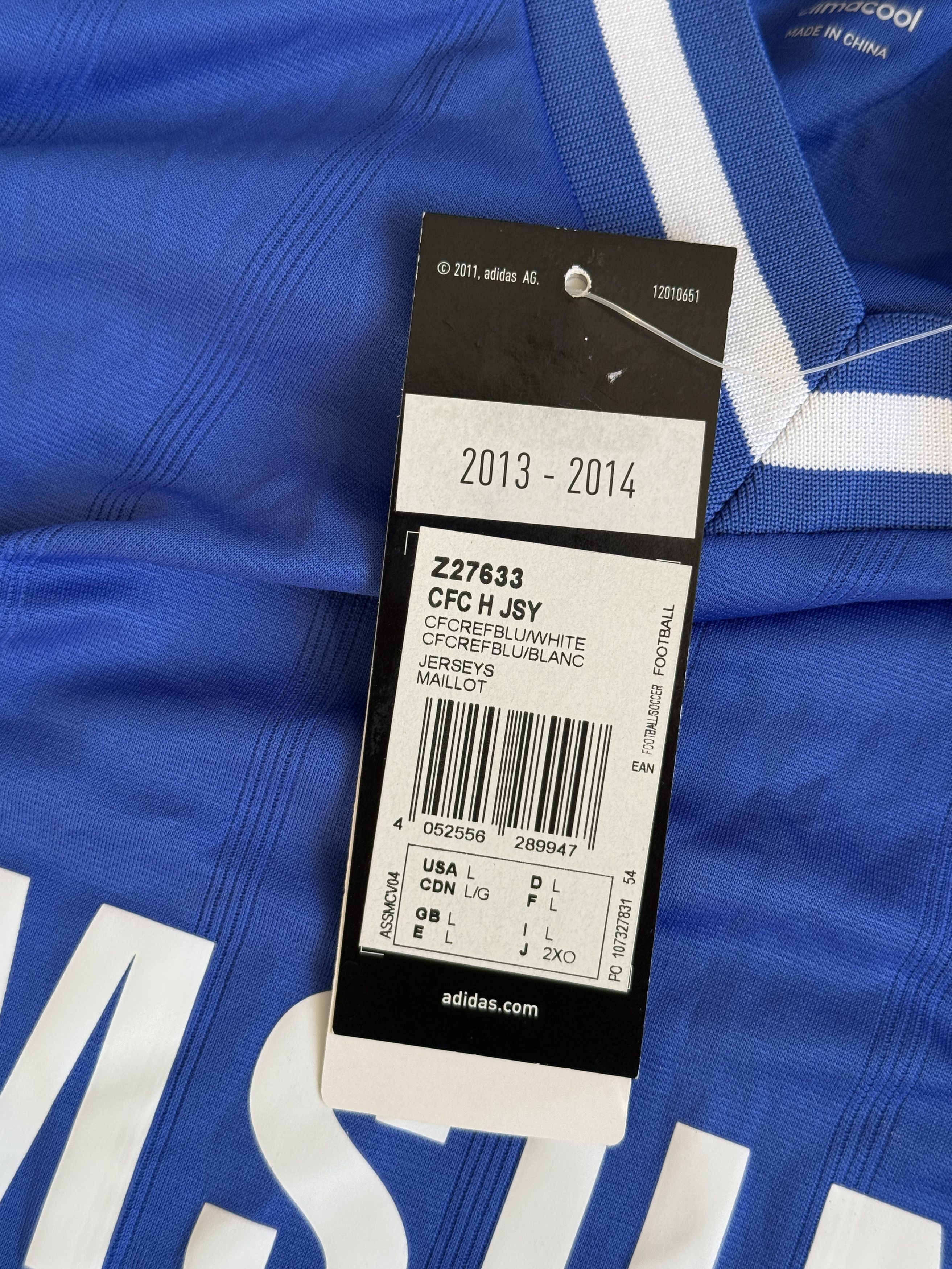 Adidas CHELSEA 2013 2014 HOME FOOTBALL SHIRT SOCCER JERSEY ADIDAS L Size US L / EU 52-54 / 3 - 6 Thumbnail
