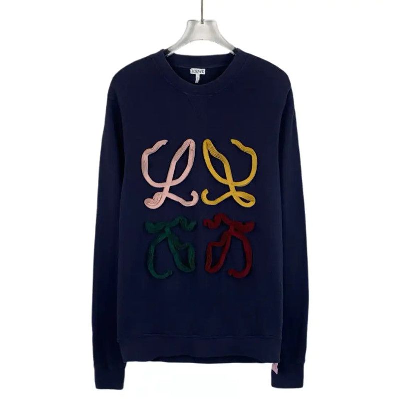 Loewe Loewe Blue Cotton Men's Sweatshirt 0089 Size US S / EU 44-46 / 1 - 1 Thumbnail