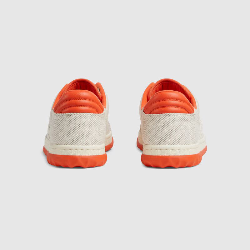 Gucci o1mt1gz0225 MAC80 Low-Top Sneakers in Beige/Orange Size US 9.5 / EU 42-43 - 3 Thumbnail
