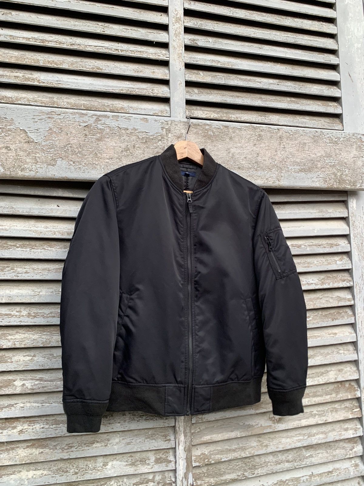 Japanese Brand 🪖UNIQLO ALL BLACK BOMBER JACKET Size US XS / EU 42 / 0 - 4 Thumbnail