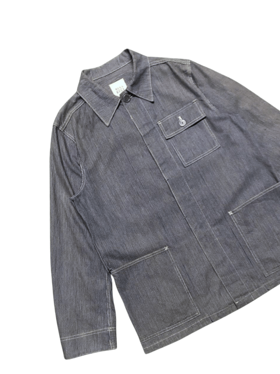 BIGI VINTAGE MEN'S BIGI HICKORY CHORE JACKET MADE IN USA Size US L / EU 52-54 / 3 - 4 Thumbnail