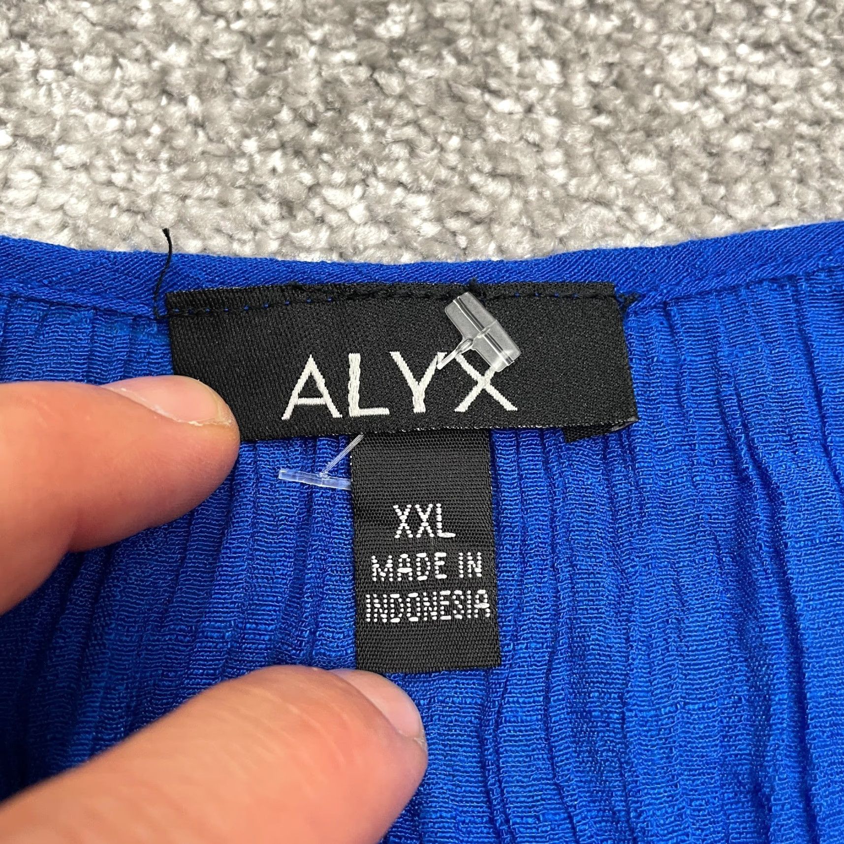 Alyx Alyx Peasant Boho Tunic Blouse Womens XXL Royal Blue Lace Sleeve Tasseled Casual Size XXL / US 16-18 / IT 52-54 - 5 Thumbnail