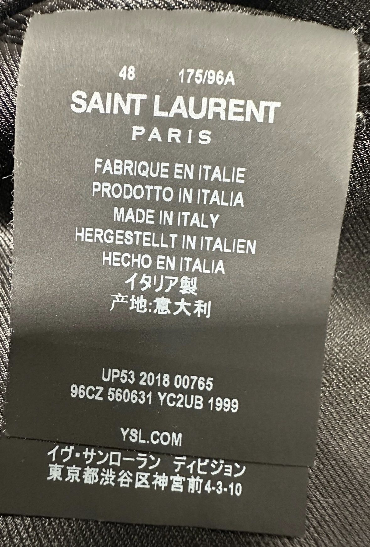 Saint Laurent Paris Saint Laurent 2018FW Bird Back Logo LO1 Leather Jacket Size US M / EU 48-50 / 2 - 3 Thumbnail