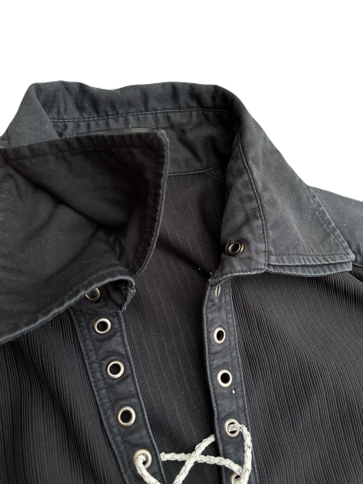 If Six Was Nine 2000s Japanese archive Lace-Up Layered Collar Shirts Vkei Size US M / EU 48-50 / 2 - 6 Thumbnail
