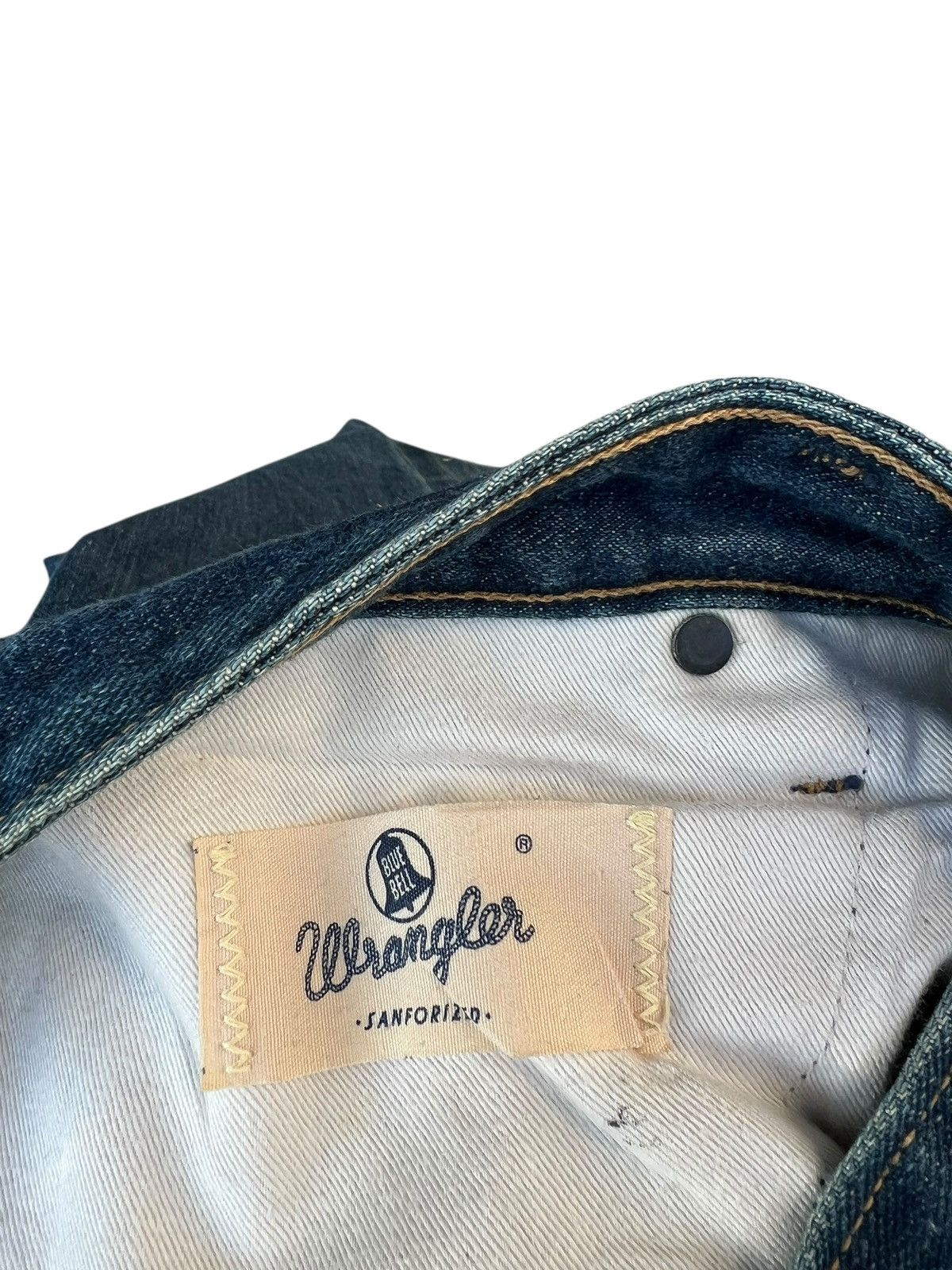 Wrangler Vintage 90s Wrangler Blue Bell Mud Denim Selvedge Jeans Size US 35 - 22 Thumbnail