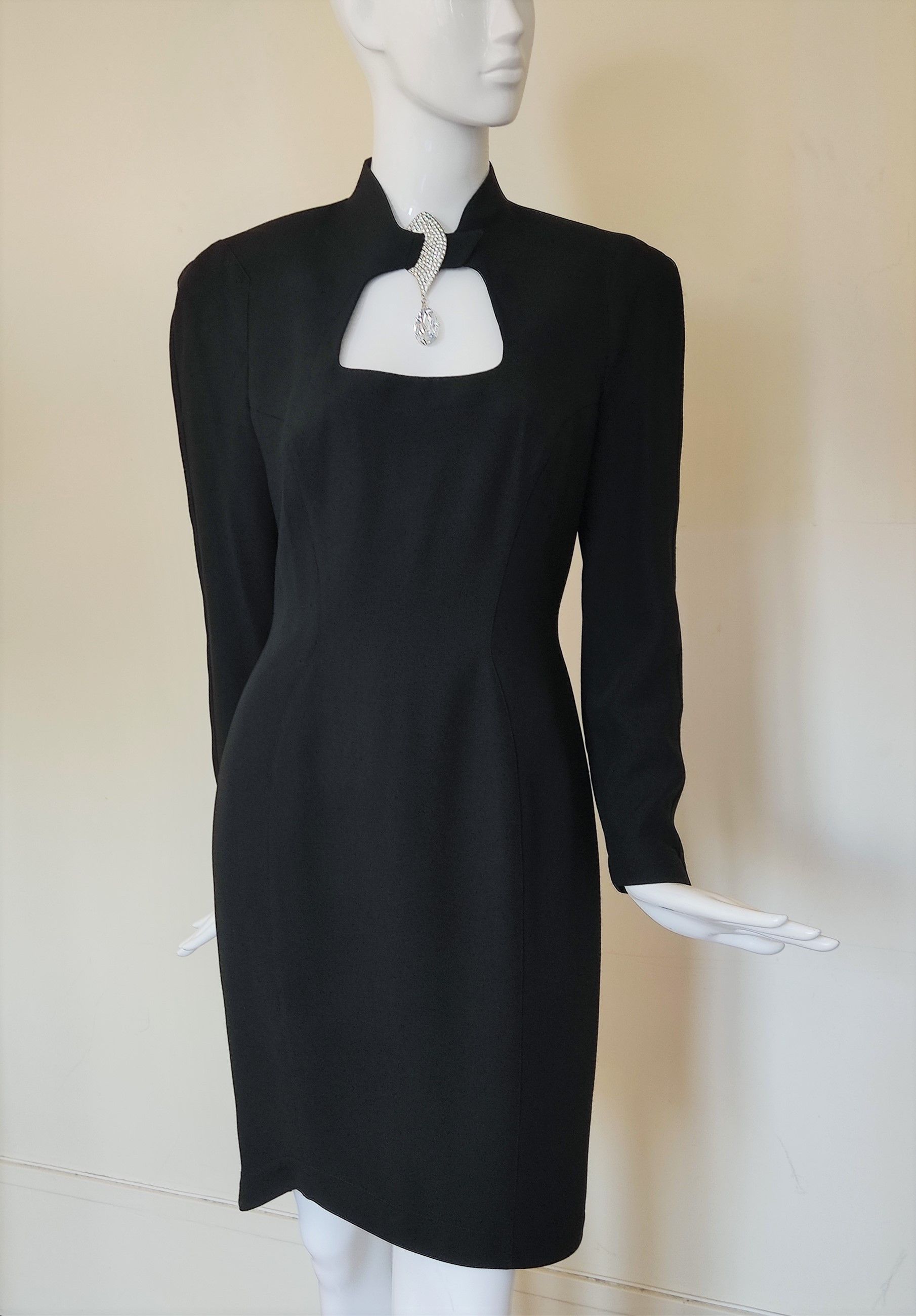 Thierry Mugler Thierry Mugler Couture Runway Rhinestone Diamond Dress Size S / US 4 / IT 40 - 5 Thumbnail