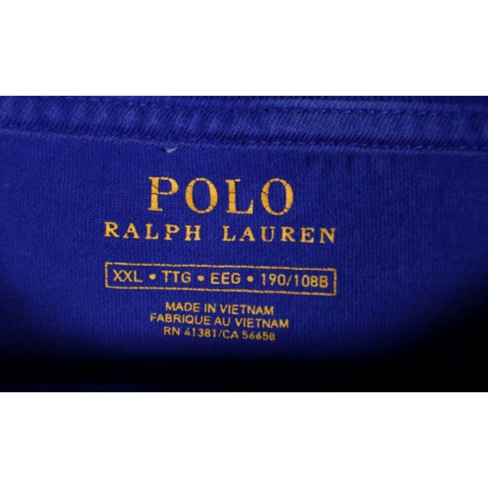 Polo Ralph Lauren Polo Ralph Lauren Long Sleeve T-Shirt Men's 2XL Blue Embroidered Flag Patch Graphic Print Crew Neck Polo RL 90s Patriotic Logo Shirt Regular Mens Size US XXL / EU 58 / 5 - 3 Thumbnail