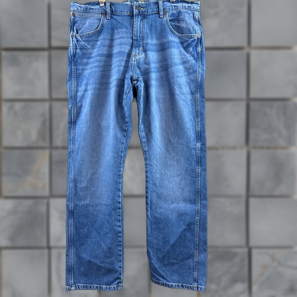 Wrangler Wrangler Jeans Mens 36x32 Blue Retro Slim Straight Western Cowboy Denim Pants Shirt? Size US 36 / EU 52 - 1 Thumbnail