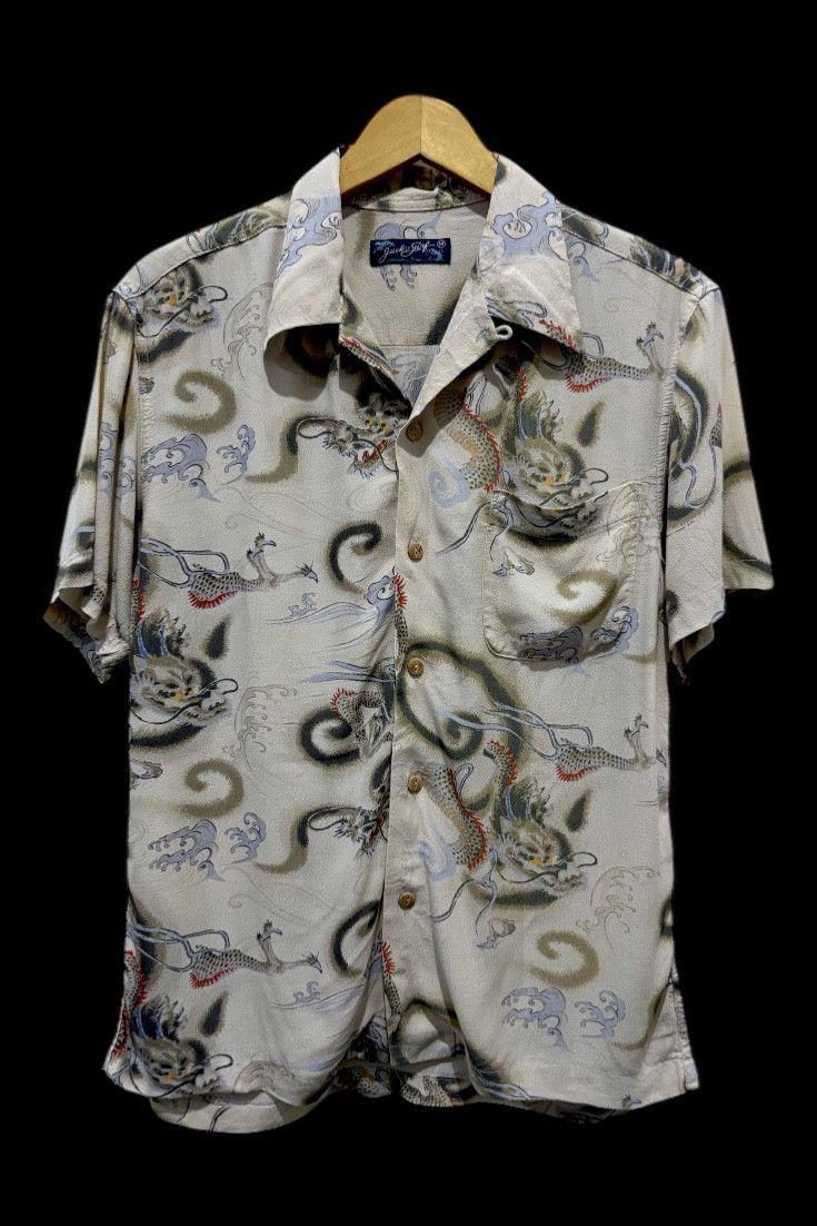 Vintage 90's japan jacks surf rayon hawaian button up shirt