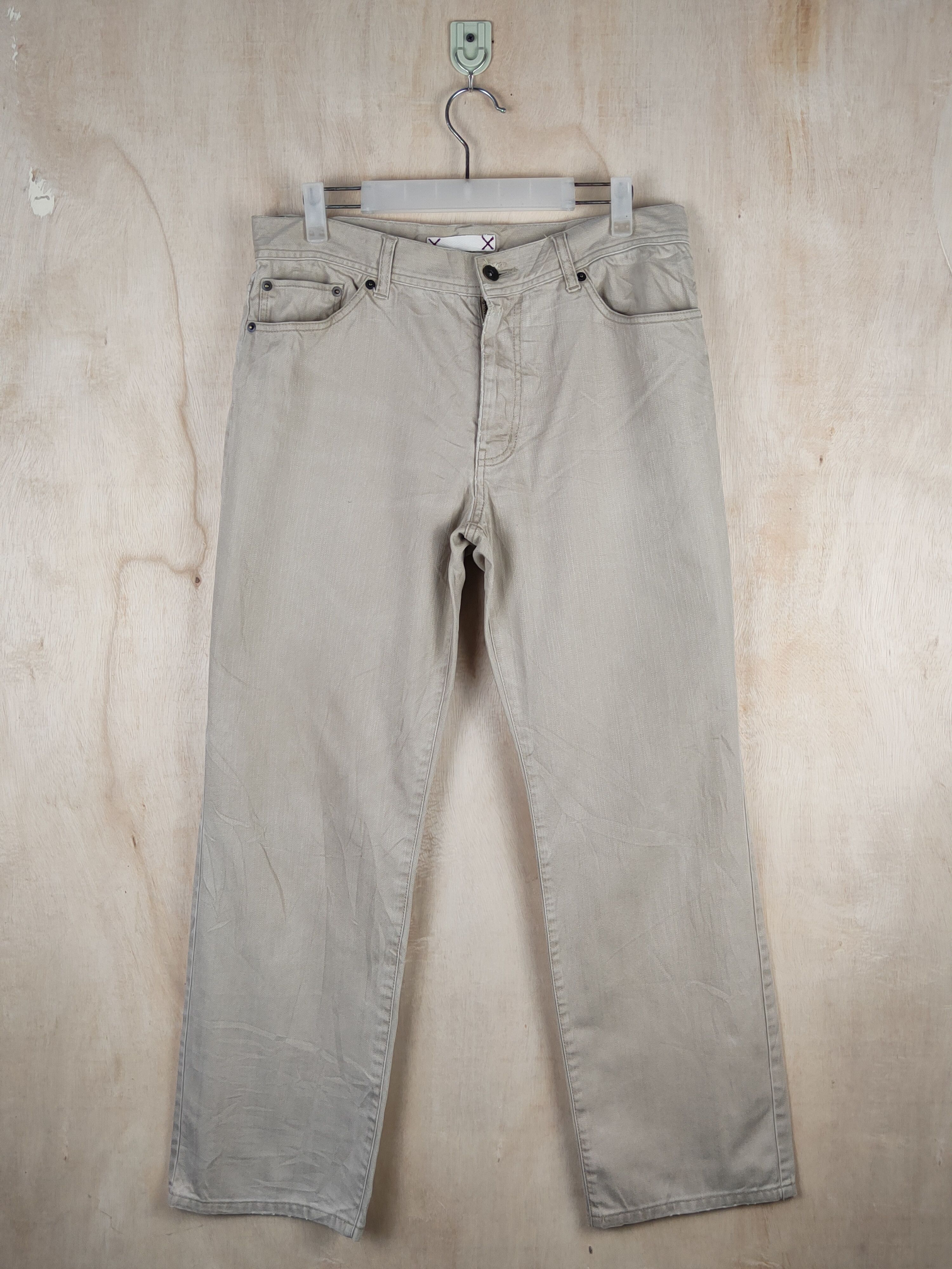 image of Vintage Beige Multipocket Casual Pants S2451, Men's (Size 34)