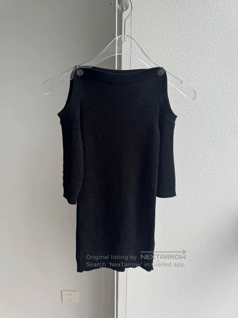 Chanel Chanel One-shoulder half-sleeved knitted sweater Size XXS / US 00 / IT 34 - 1 Thumbnail