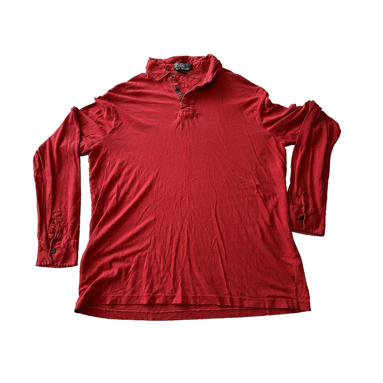 Polo Ralph Lauren Vintage POLO RALPH LAUREN Red Large Shirt Collard Pullover Size US L / EU 52-54 / 3 - 1 Thumbnail