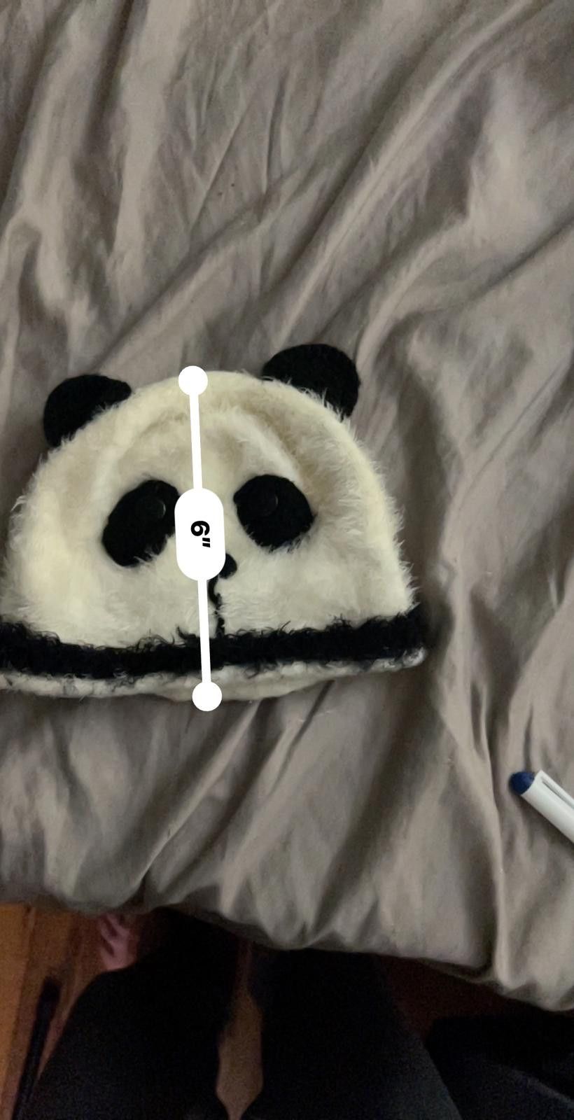 Other Adorable Fuzzy Panda Beanie Hat - Stay Warm & Cute! Size ONE SIZE - 5 Thumbnail
