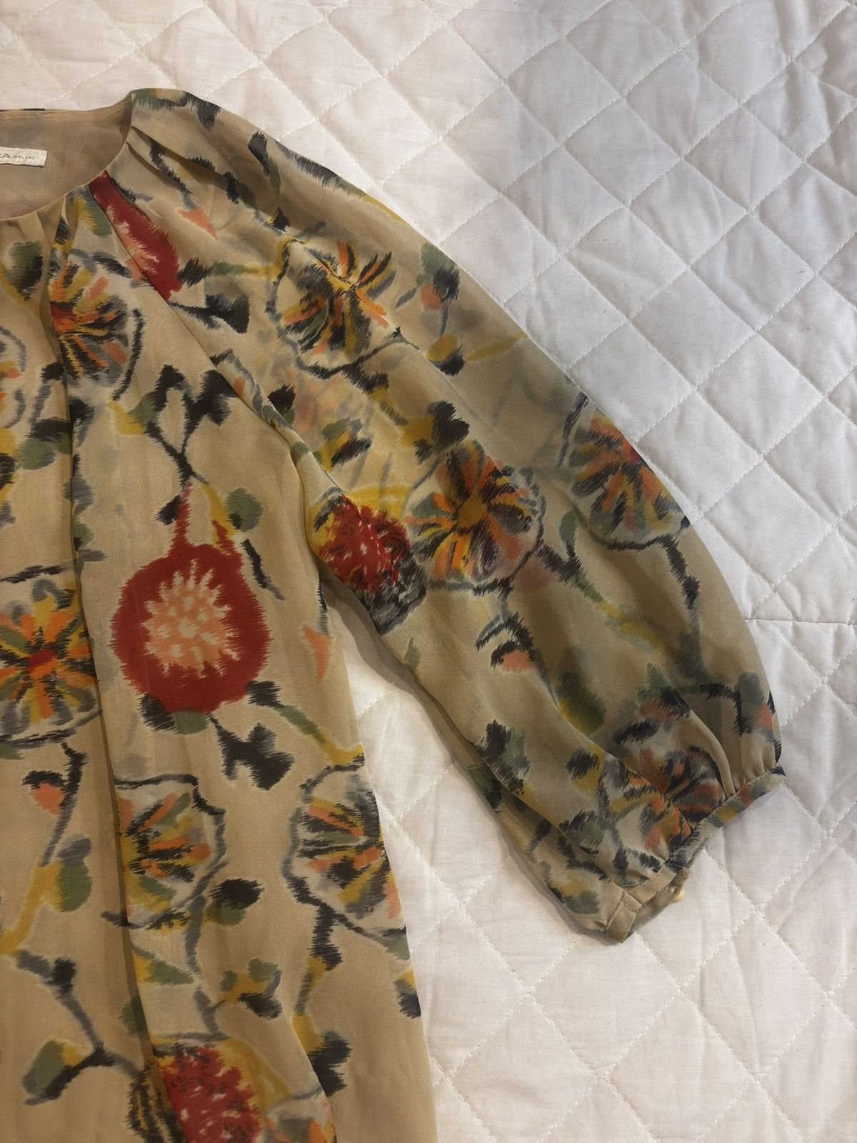 Other Floral Chiffon Blouse.wt051 Size S / US 4 / IT 40 - 4 Thumbnail
