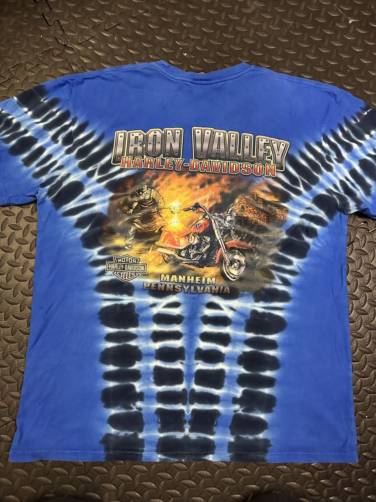 Harley Davidson Vintage Y2K Harley Davidson Tie-Dye AOP Size US L / EU 52-54 / 3 - 3 Thumbnail