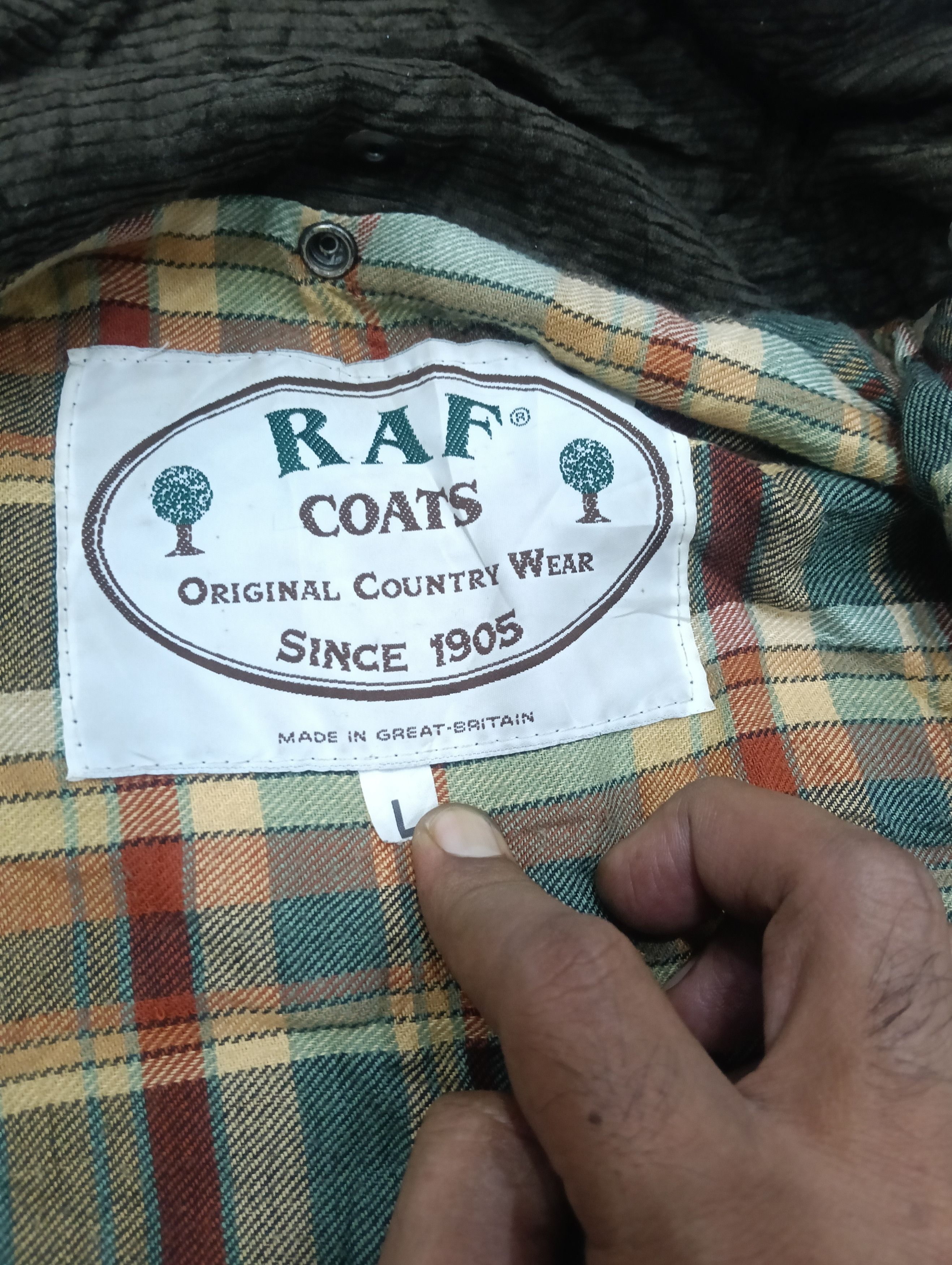 Vintage Vintage Raf British Army Wax Jacket Like Barbours Size US L / EU 52-54 / 3 - 7 Thumbnail