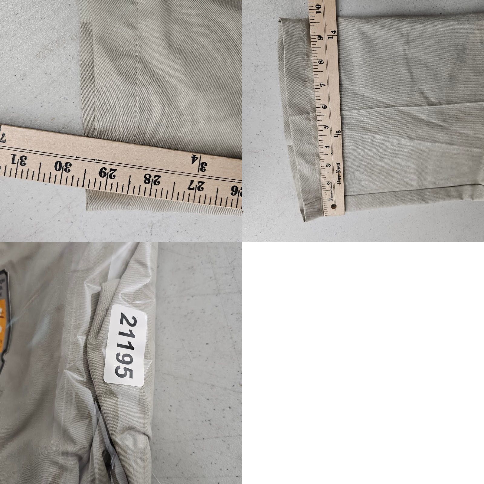 Haggar Haggar Dress Pants Mens 44x30 Classic Fit Flat Front Comfort Cotton Beige Polyester Size US 44 / EU 60 - 9 Thumbnail