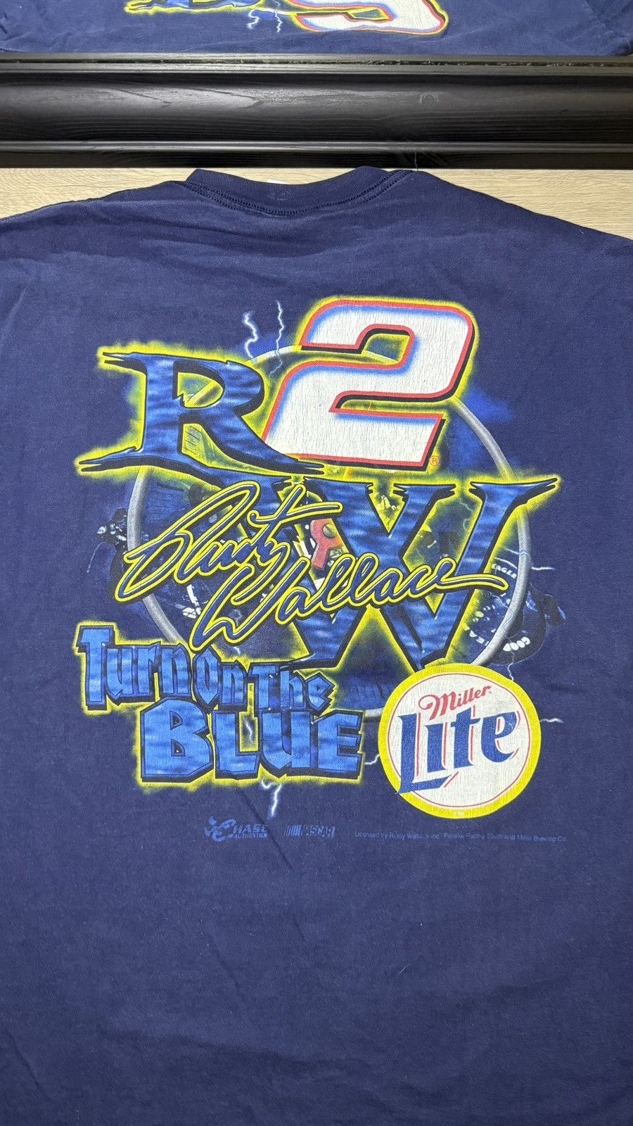 NASCAR Vintage 2000s Rusty Wallace #2 Nascar Blue Thunder Racing Size US L / EU 52-54 / 3 - 3 Thumbnail