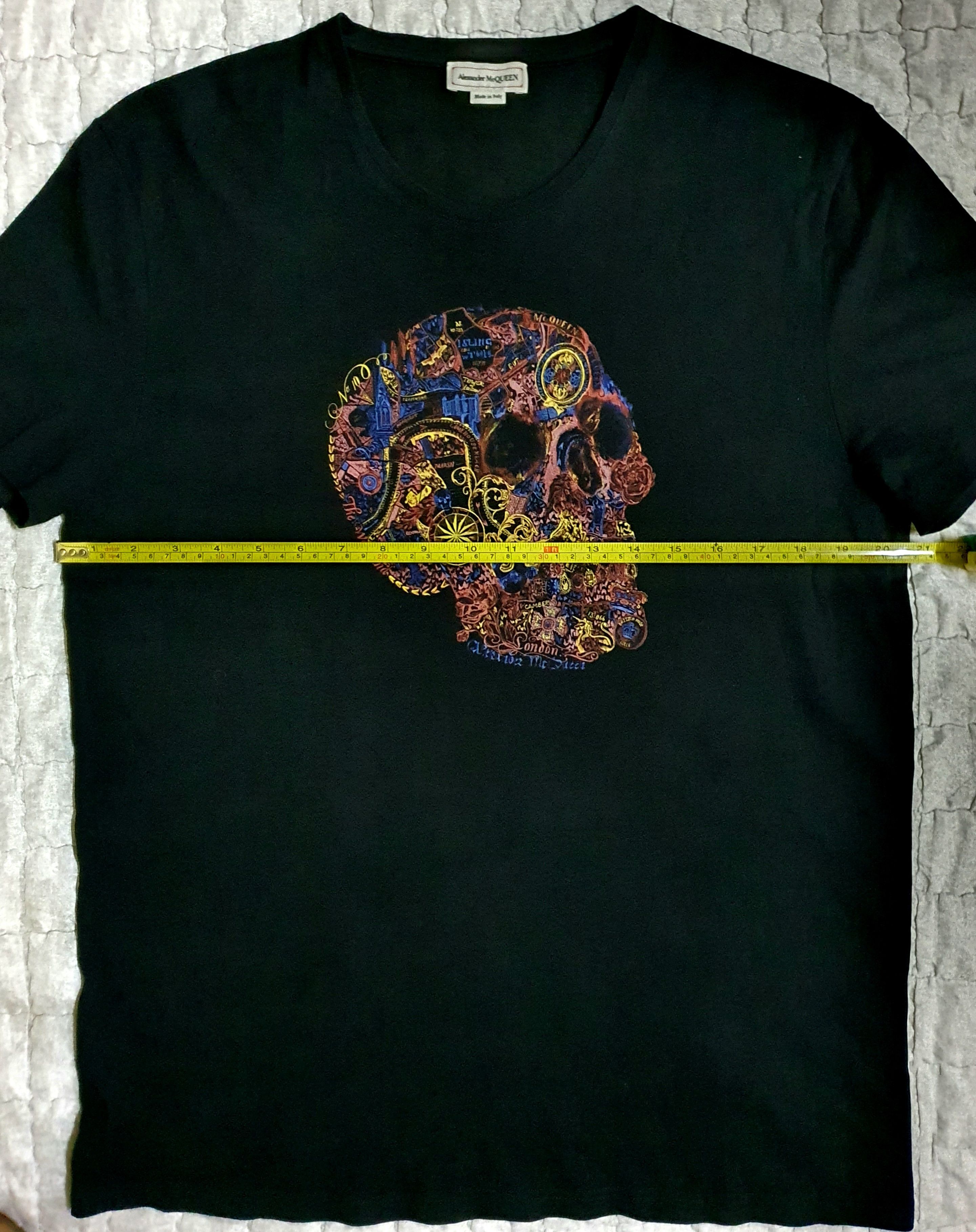 Alexander McQueen Alexander McQueen London Map Skull rare tee Size US S / EU 44-46 / 1 - 12 Thumbnail