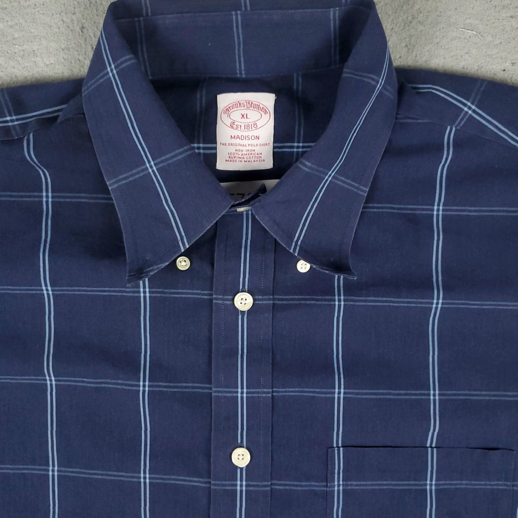 Brooks Brothers Brooks Brothers Blue Plaid Button-Up Shirt Long Sleeve XL Mens Casual Workwear Size US XL / EU 56 / 4 - 2 Thumbnail