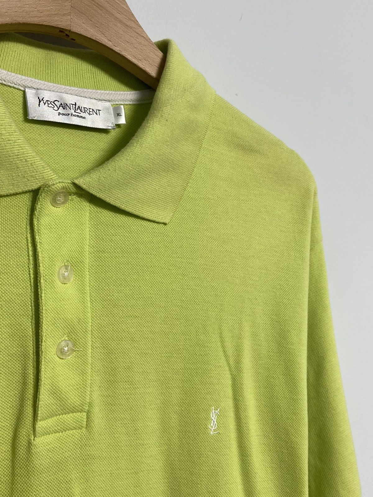 Yves Saint Laurent Yves Saint Laurent YSL Lime green logo polo Size US XL / EU 56 / 4 - 7 Thumbnail