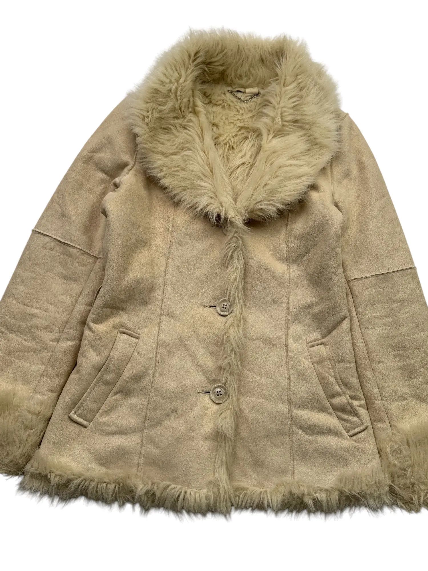 Japanese Brand Vintage Faux Sheepskin Coat W46(V9) Size S / US 4 / IT 40 - 2 Thumbnail