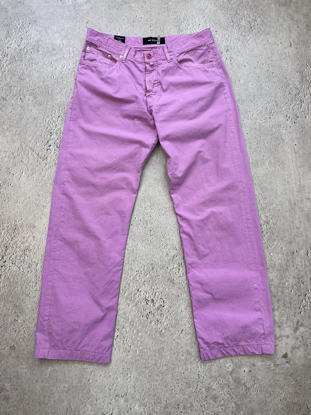 image of Luxury Kiton Cotton Regular Pants Jeans in Pink, Men's (Size 36)