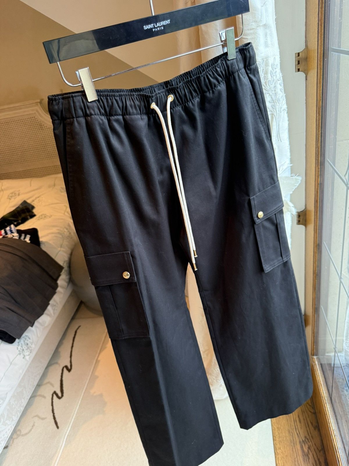 Celine SS24 Celine black cargo trousers pants Hedi Slimane 48 50 Size US 32 / EU 48 - 19 Thumbnail