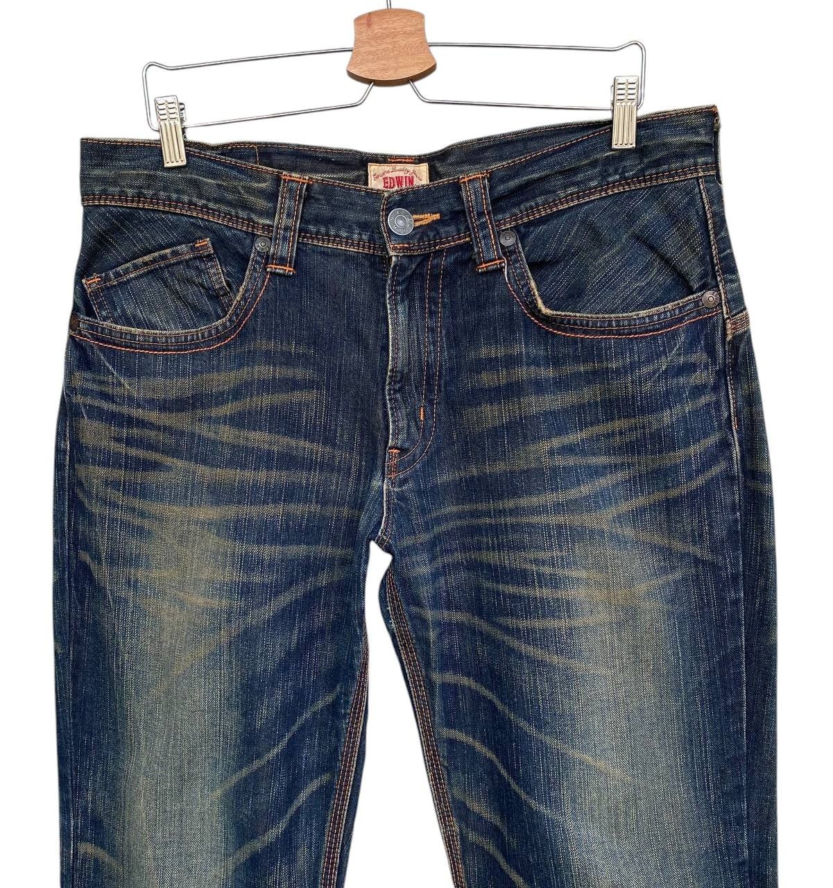 Edwin × Vintage FLARE EDWIN EXCLUSIVE MUDWASH CLAWMARK BUCKLE BACK BJ03-42 Size US 34 / EU 50 - 6 Thumbnail