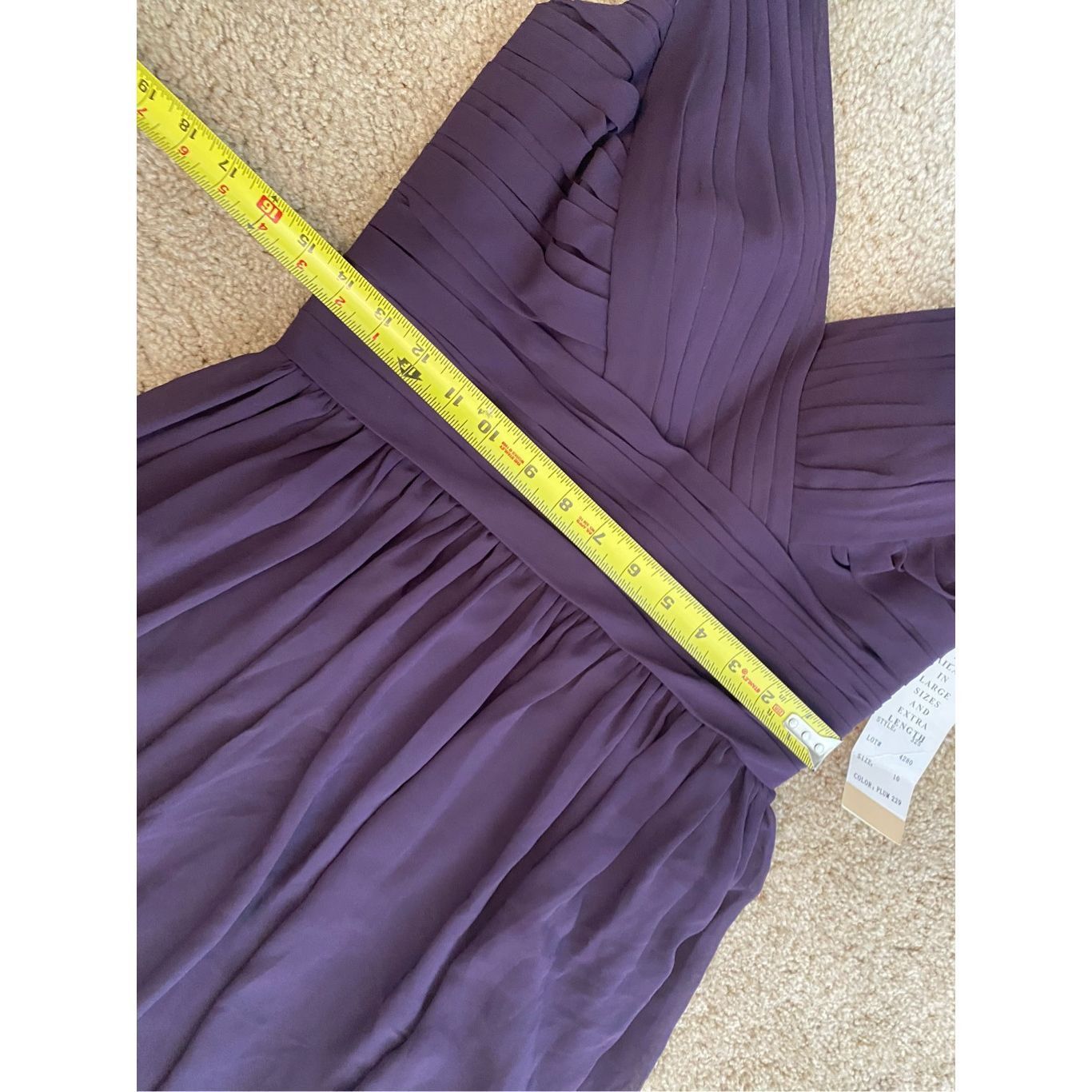 Billy Hill Bill Levkoff NWT Bridesmaid Chiffon Short Dress in Plum Purp Size L / US 10 / IT 46 - 9 Thumbnail