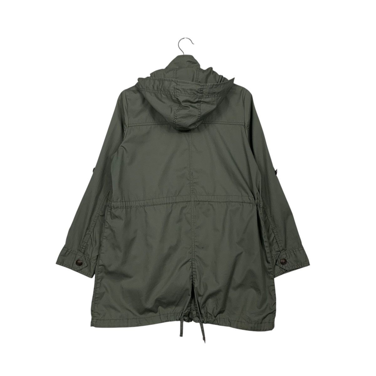Japanese Brand ALLER BIEN Olive Green Button Parka Hoodie Jacket #2450-C110 Size US L / EU 52-54 / 3 - 17 Thumbnail