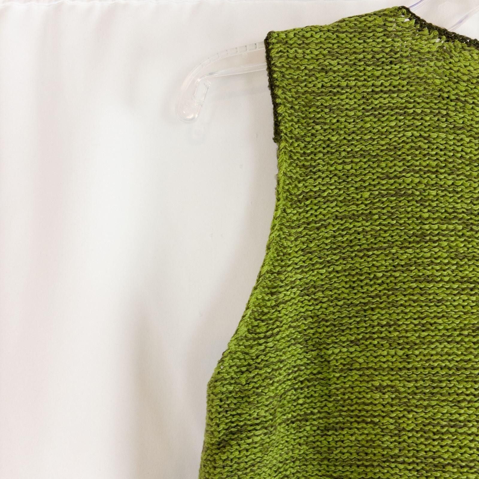 Other Crazy Horse Vintage Green Solid Sweater Vest Womens Large Size L / US 10 / IT 46 - 7 Thumbnail