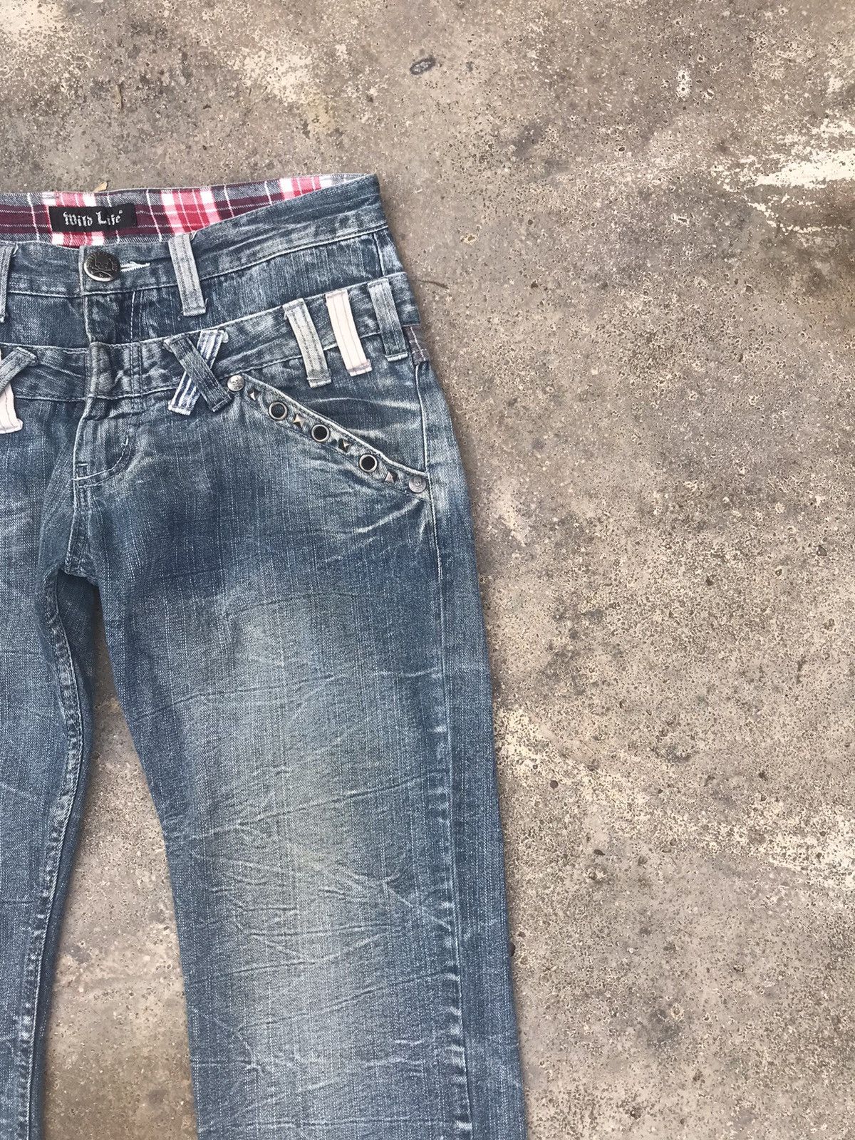 Japanese Brand Wild Life Skull Double Waist Carpenter Cropped Jeans Size US 34 / EU 50 - 2 Thumbnail