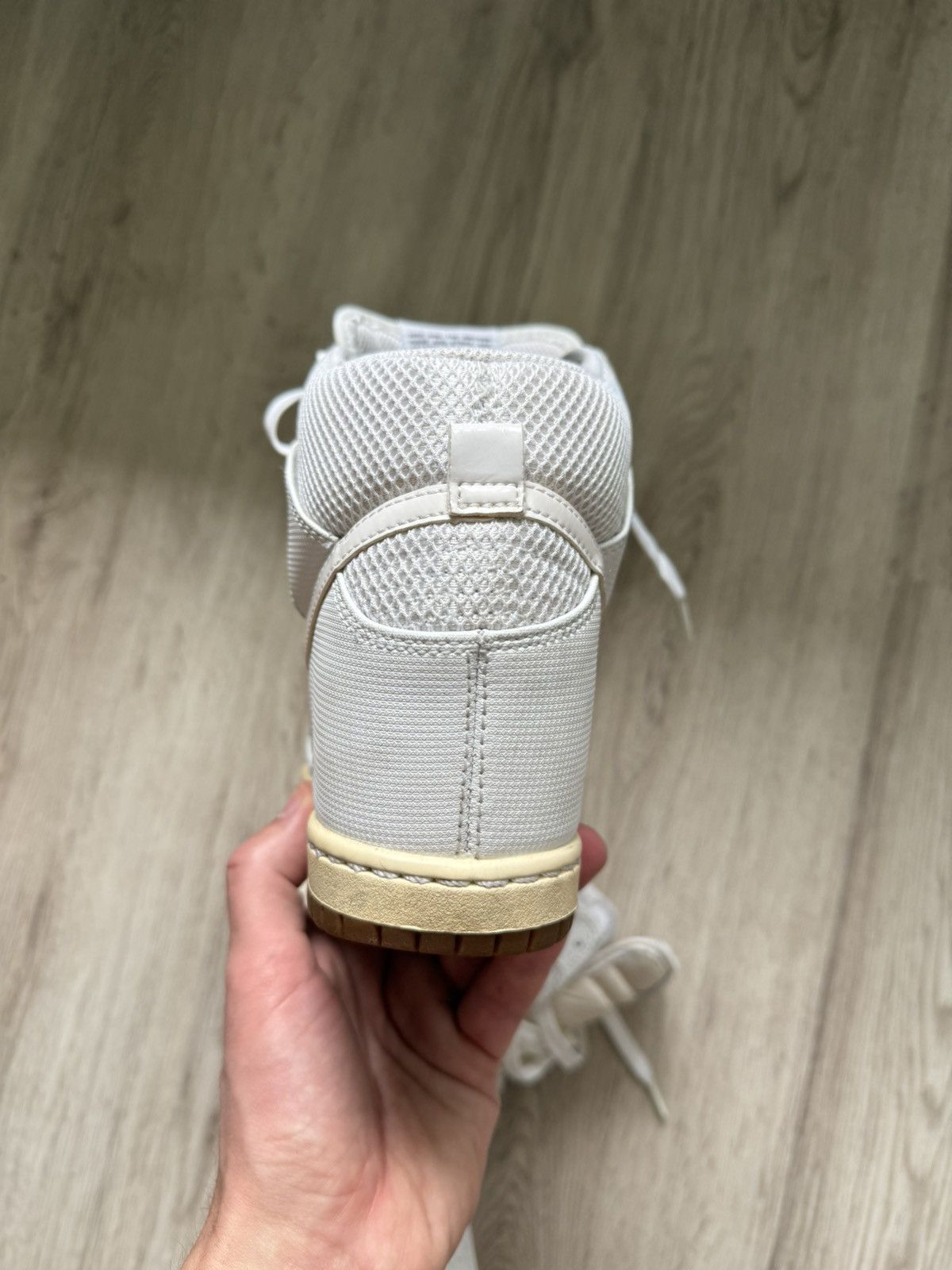 Nike RARE🔥 Nike Dunk Sky Hi Mesh White Leather Sz Sneaker Wedge Size US 8.5 / IT 38.5 - 19 Thumbnail