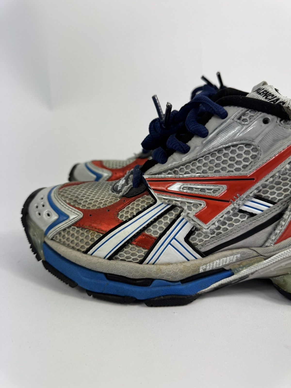 Balenciaga Runner Blue/Grey/Red Sneakers Size US 8 / EU 41 - 6 Thumbnail