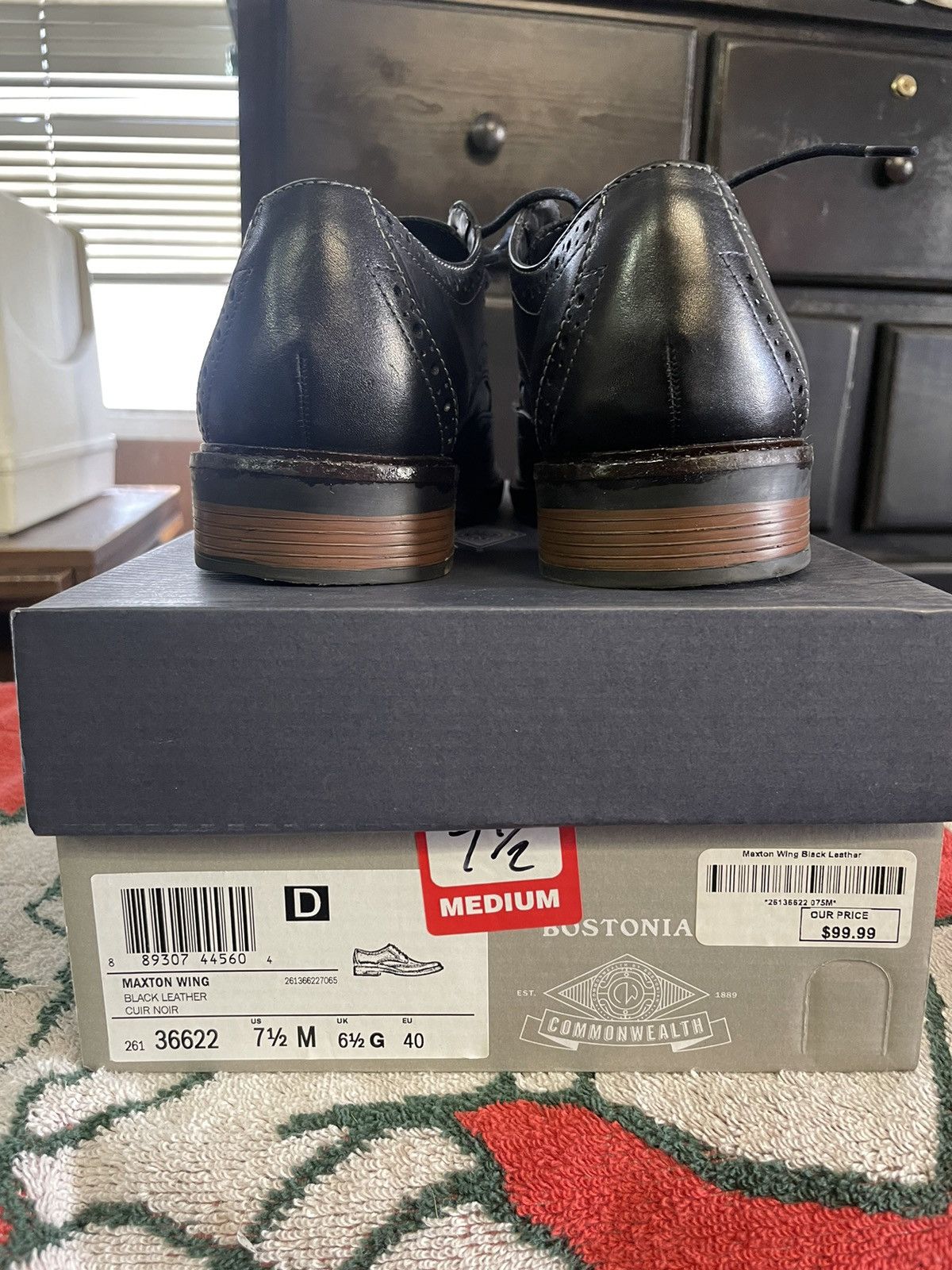 Bostonian Clarks Bostonian black wing tip shoe Size US 7.5 / EU 40-41 - 5 Thumbnail