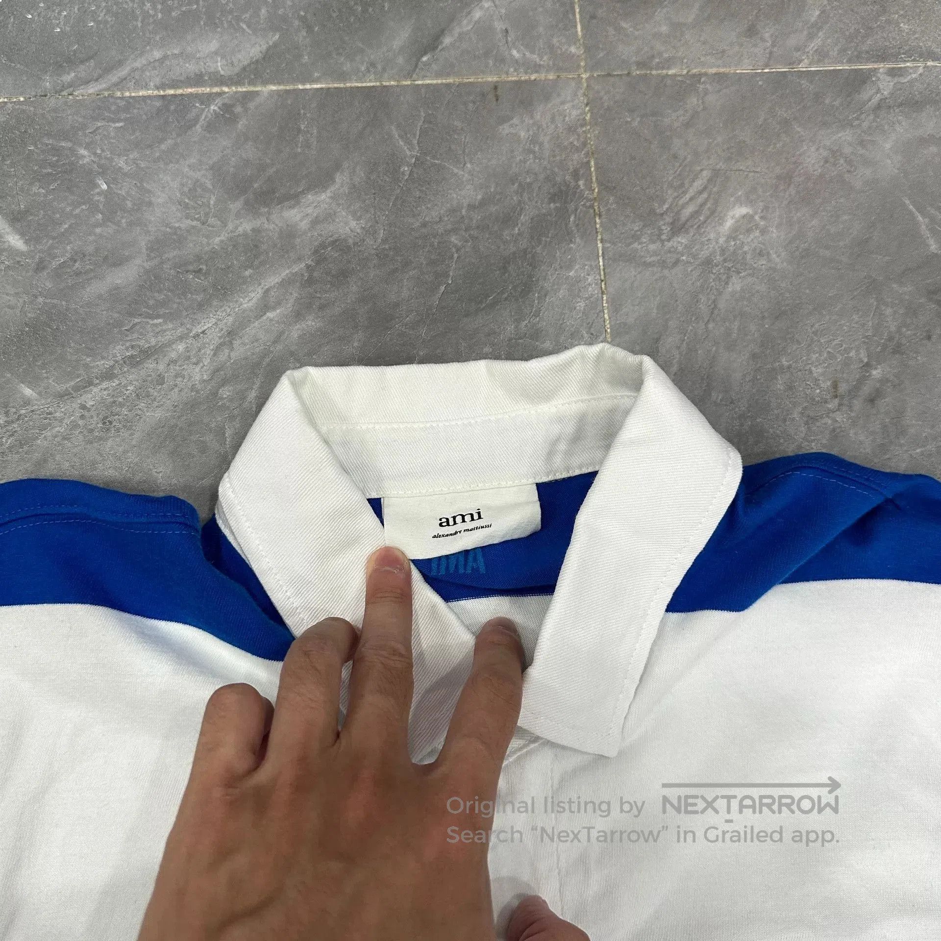 AMI AMI Heart Embroidered Long Sleeve Polo. Size US L / EU 52-54 / 3 - 4 Thumbnail