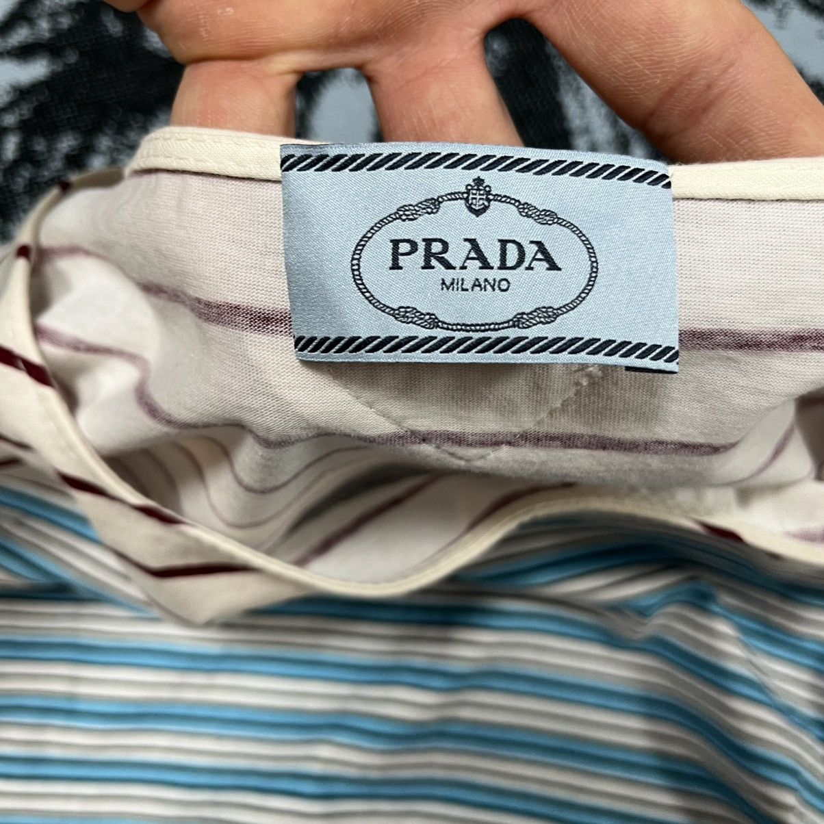 Prada Very Rare Prada Long Sleeve T-Shirt Big logo Avantgarde Size S / US 4 / IT 40 - 5 Thumbnail