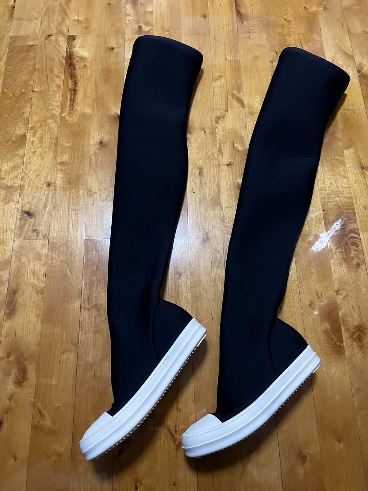 Rick Owens Drkshdw Rick owens drkshdw ramones thigh high sock sz 36.5 Size US 6.5 / IT 36.5 - 3 Thumbnail