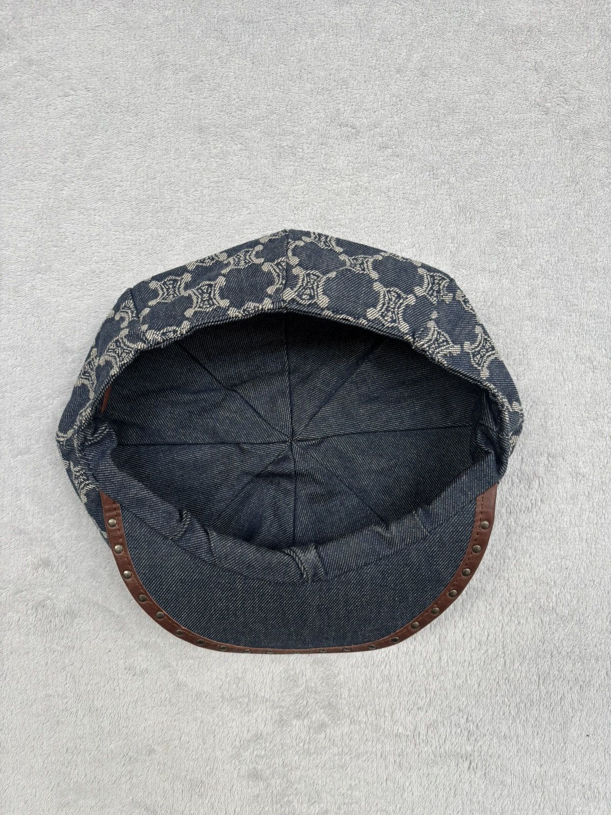 Celine Archive Celine Monogram Macadam Newsboy Cap Size ONE SIZE - 11 Thumbnail