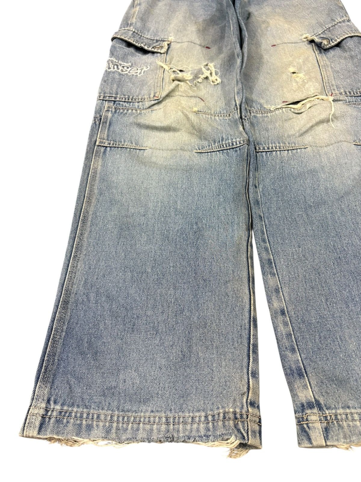 Other Vintage Japanese Brand Mud Wash Distress Baggy Cargo Jeans Size US 29 - 6 Thumbnail