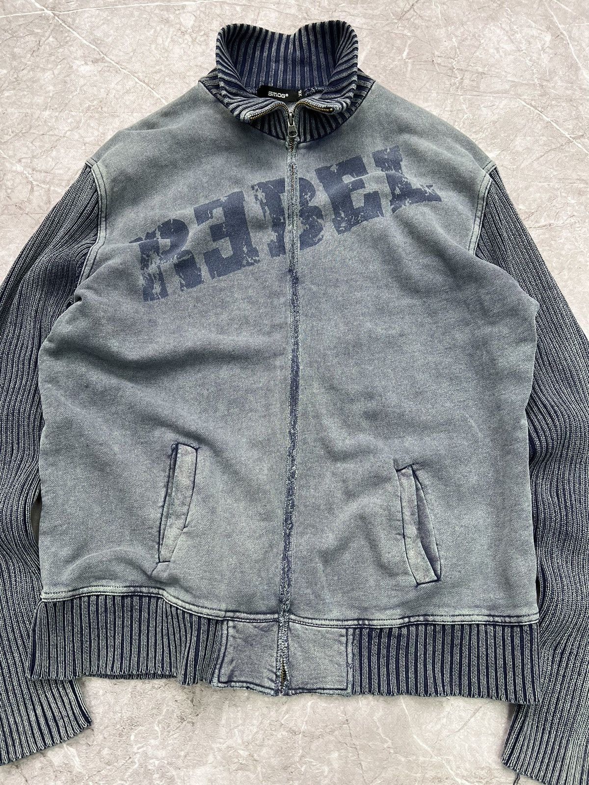 14th Addiction × Diesel × Japanese Brand AvantGarde Style FADED DISTRESSED SWEATER Junya Watanabe Size US XL / EU 56 / 4 - 3 Thumbnail