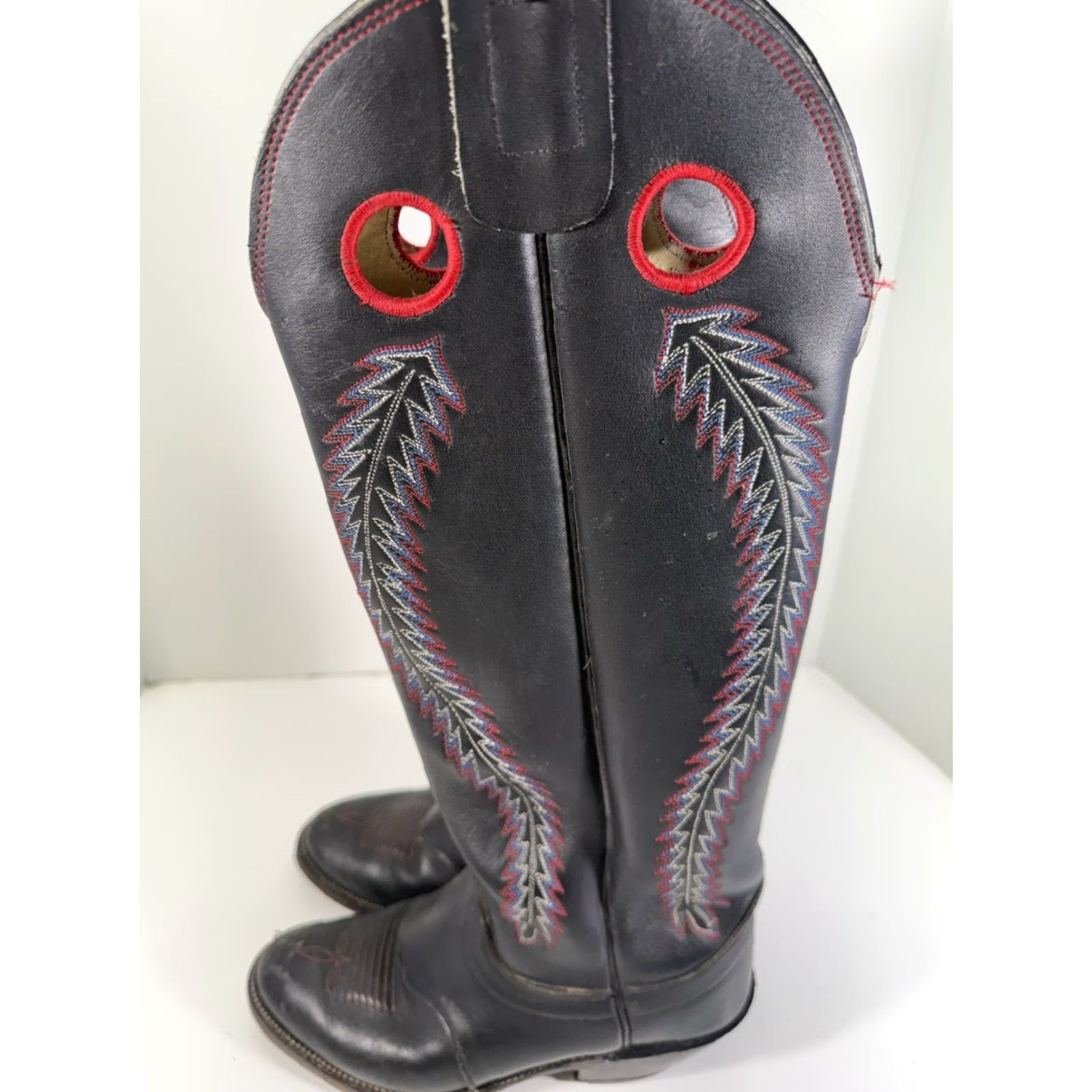 Vintage VINTAGE Olathe 20 Buckaroo Boots Men Size 8 D Black Leather Western USA Boots Size US 8 / EU 41 - 4 Thumbnail