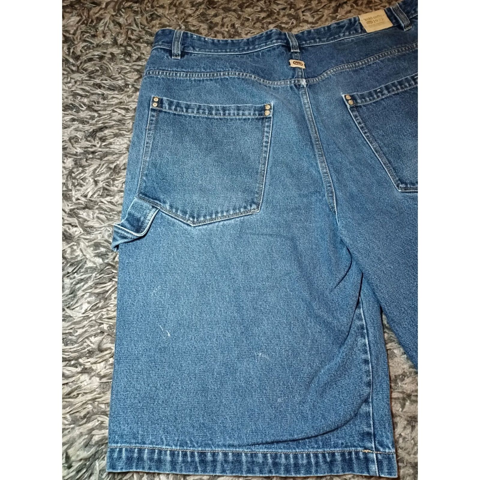 Ecko Unltd. VINTAGE Ecko Unltd Wide Jeans Shorts 90s Y2K Baggy Skater Grunge Carpenter Sz 40 Size US 40 / EU 56 - 7 Thumbnail