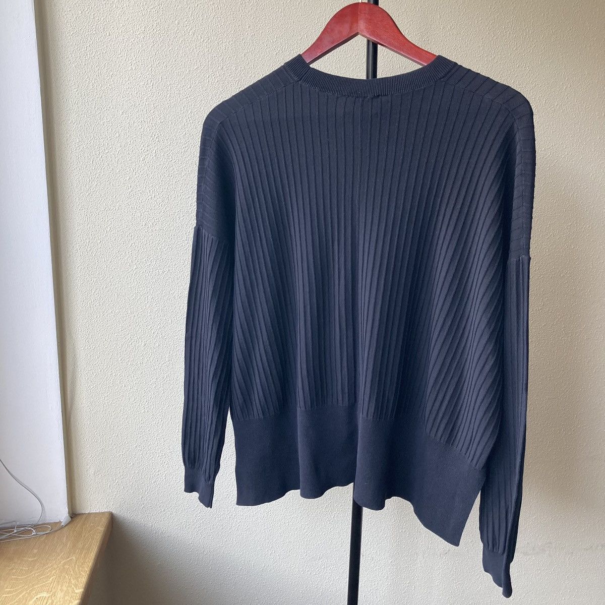 Acne Studios Acne Studios Issy Rib Black Luxury Avant Garde Sweatshirt Size S / US 4 / IT 40 - 2 Thumbnail
