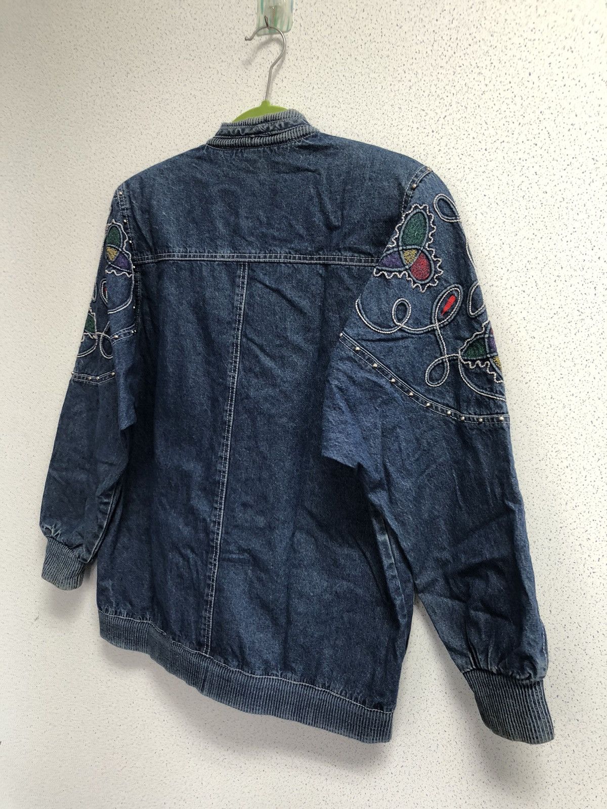 Vintage Unbranded Nice Designed Denim Jacket Size US L / EU 52-54 / 3 - 5 Thumbnail