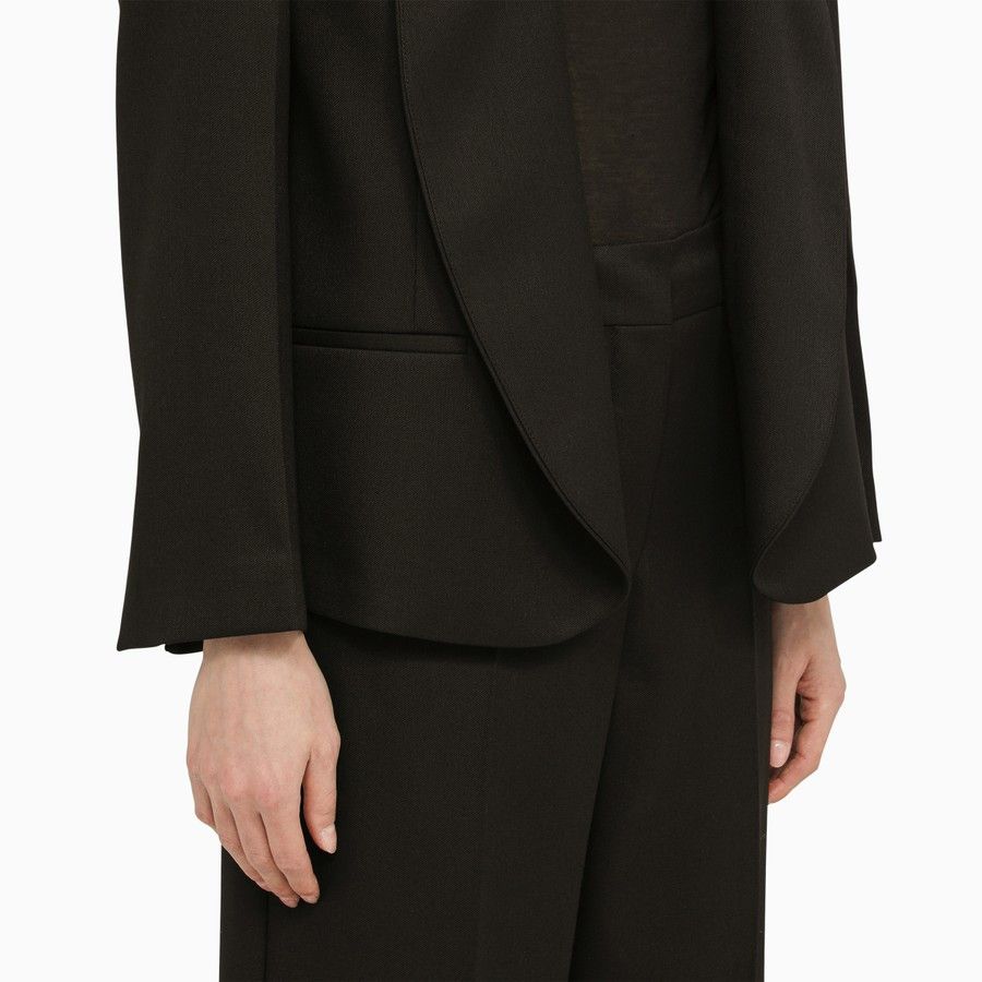 Calvin Klein o1d2blof0824 Satin Single-Breasted Jacket in Black Size S / US 4 / IT 40 - 4 Thumbnail